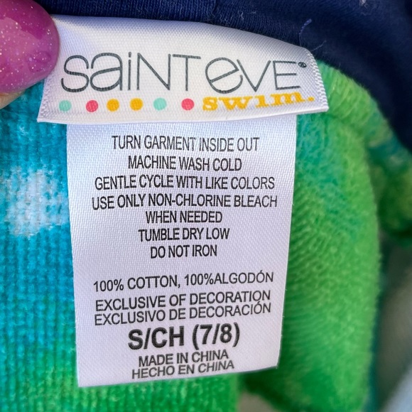 •Saint Eve• Kids' Dinosaur Beach Cover Up - Size Small (7/8) - Picture 2 of 6